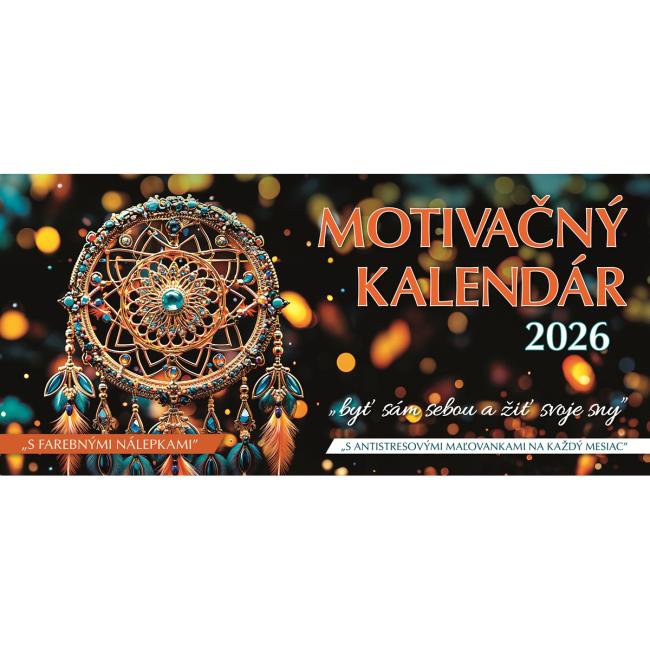 [S24] Tischkalender, säulenförmig, 29,7 x 13,8 cm – Motivationskalender 2026