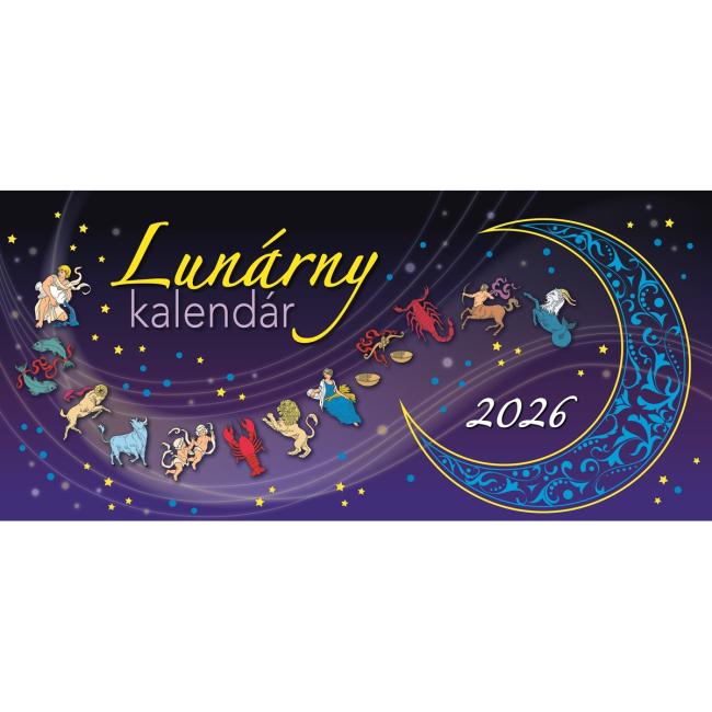 Tischkalenderspalte 29,7 x 13,8 cm - Mondkalender 2026