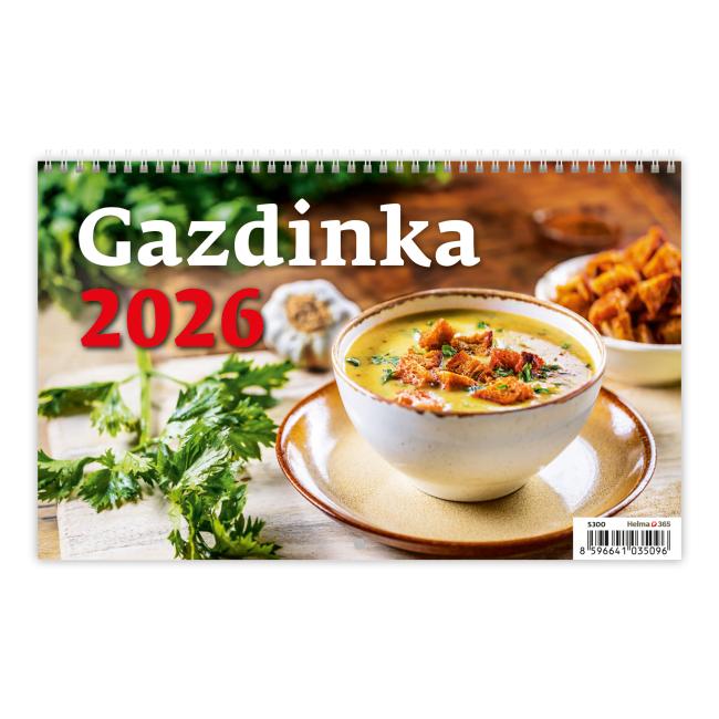 [S300] Linierter Tischkalender 22,6 x 13,9 cm – Hausfrau 2026