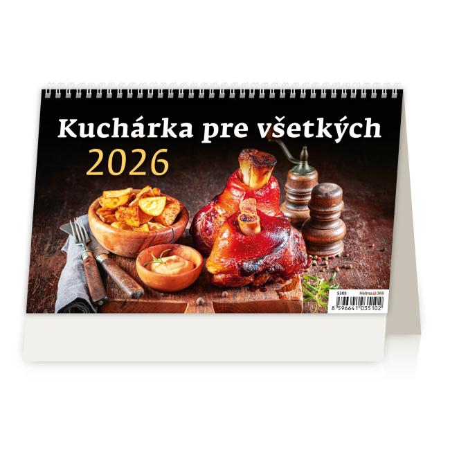 Tischkalender, liniert, 22,6 x 13,9 cm – Kochbuch für alle 2026