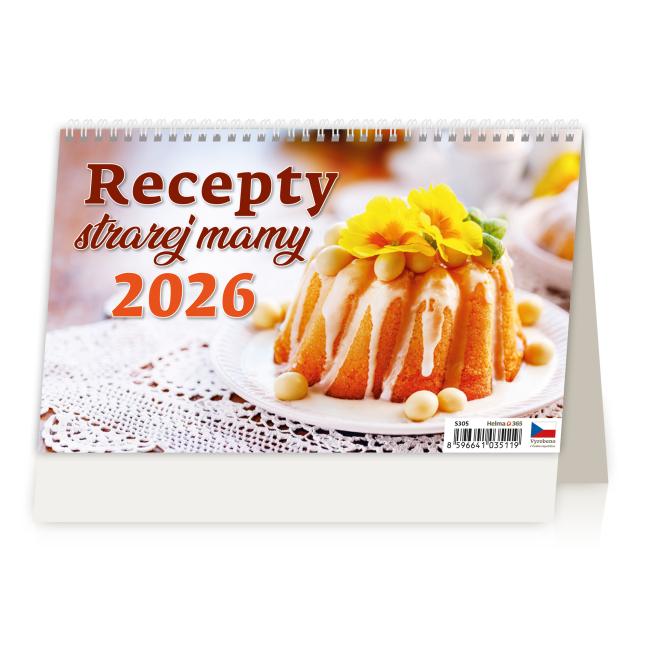 Tischkalender, 22,6 x 13,9 cm – Omas Rezepte 2026
