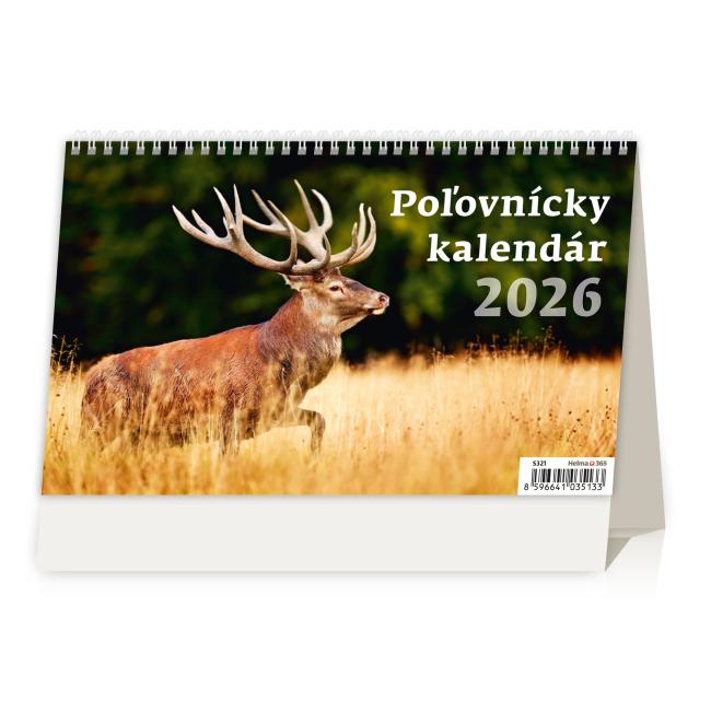 [S321] Tischkalender, liniert, 22,6 x 13,9 cm – Jagd 2026