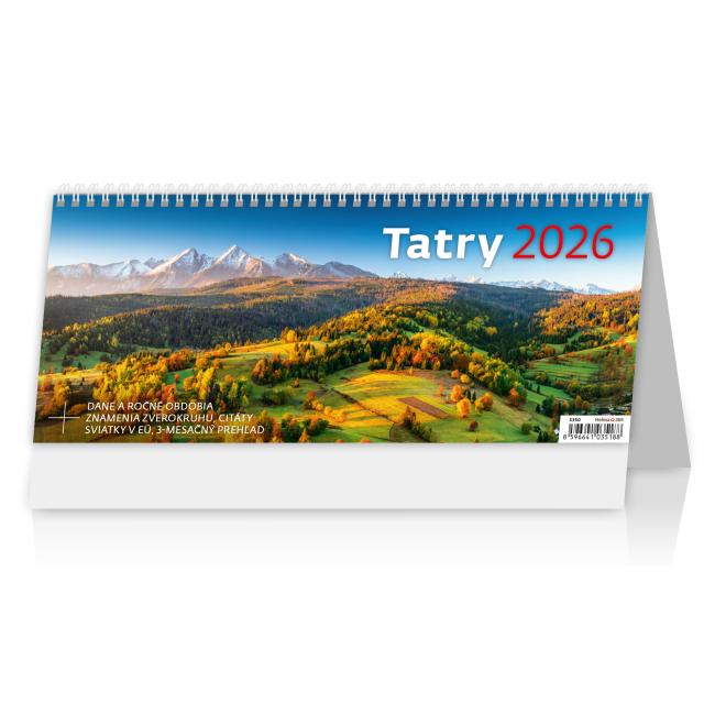 Tabellen- und Säulenkalender 32,1 x 13,4 cm - Tatras 2026