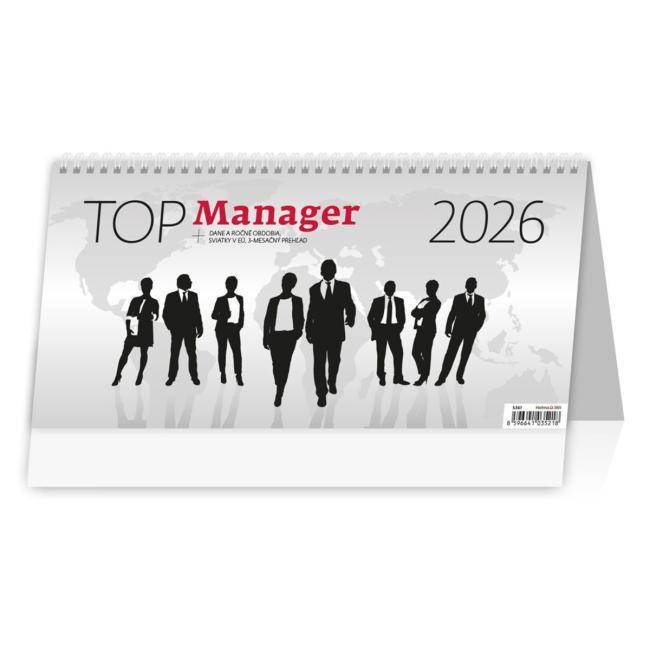 [S361] Tischkalenderspalte 32x16 cm - TOP Manager 2026