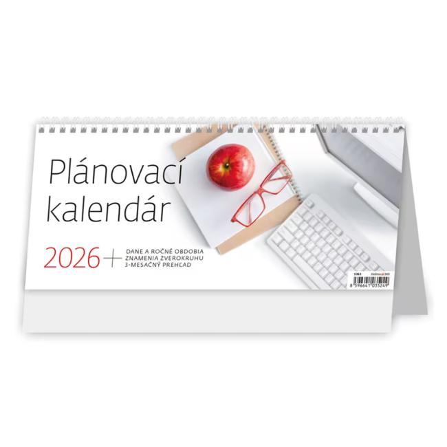 Tischkalender, spaltenförmig, 30,1 x 13,5 cm – Planung bis 2026