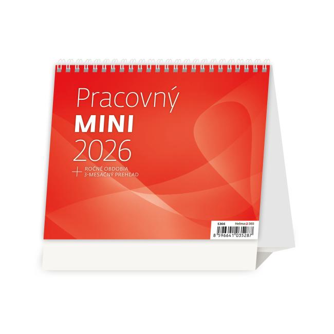 [S366] Tisch-Säulenkalender 17,1 x 13,9 cm - Work MINI 2026