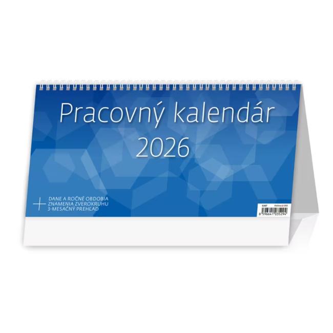 [S367] Tisch-Säulenkalender 30,1 x 14,8 cm - Arbeitsjahr 2026