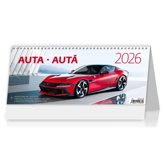 [S53] Tischkalender (Säule) 32,1 x 13,4 cm – Cars 2026