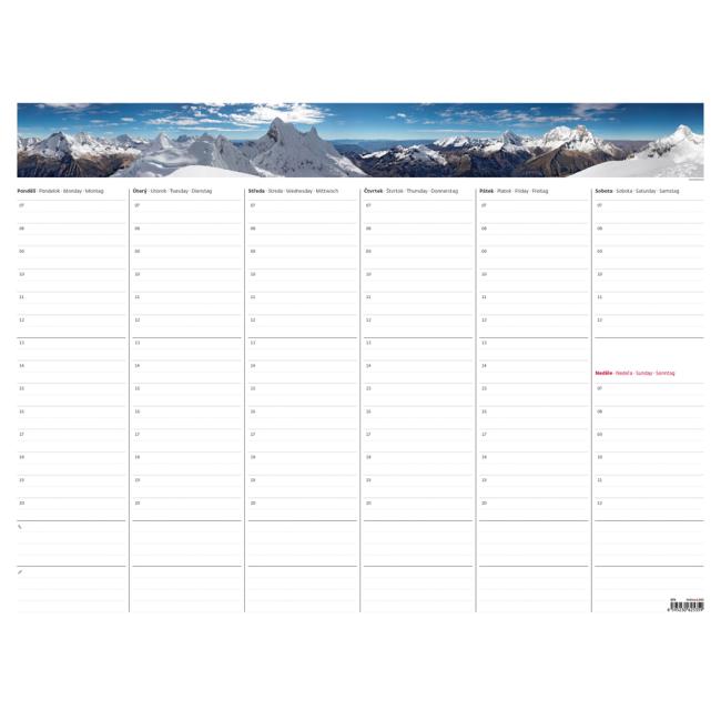[S70] Wochenplaner A2 63 x 48 cm mit Foto ohne untere Leiste