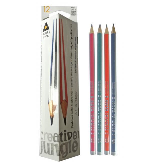 [SA002443] Sakota-Dreieck-Graphitstifte ohne Radiergummi, HB, 12 Stück