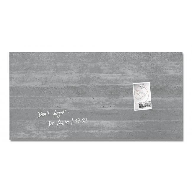 Glaspaneel Artverum 91x46cm abgehängter Beton