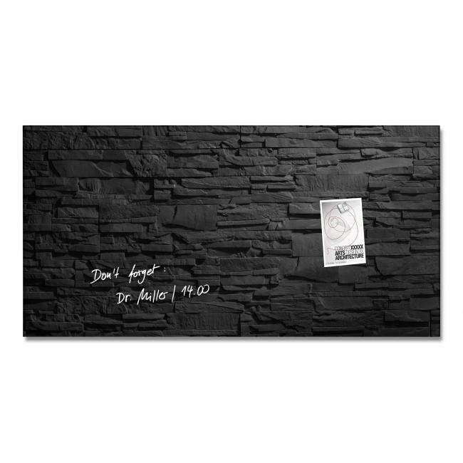 Glasplatte Artverum 91x46cm Schiefer