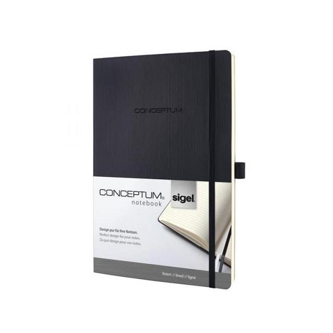 [SI000321] CONCEPTUM A5 Notizbuch, liniert, schwarz, Softcover