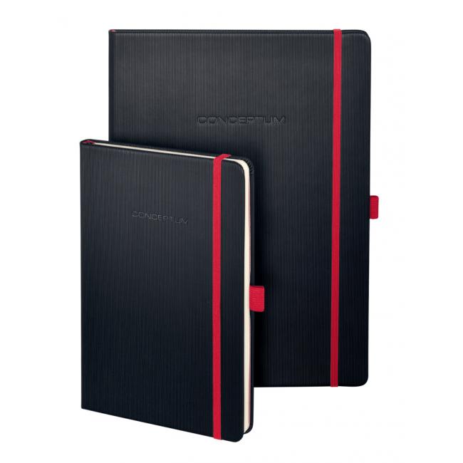 CONCEPTUM Red Edition A5 Notizbuch, liniert schwarz-rot