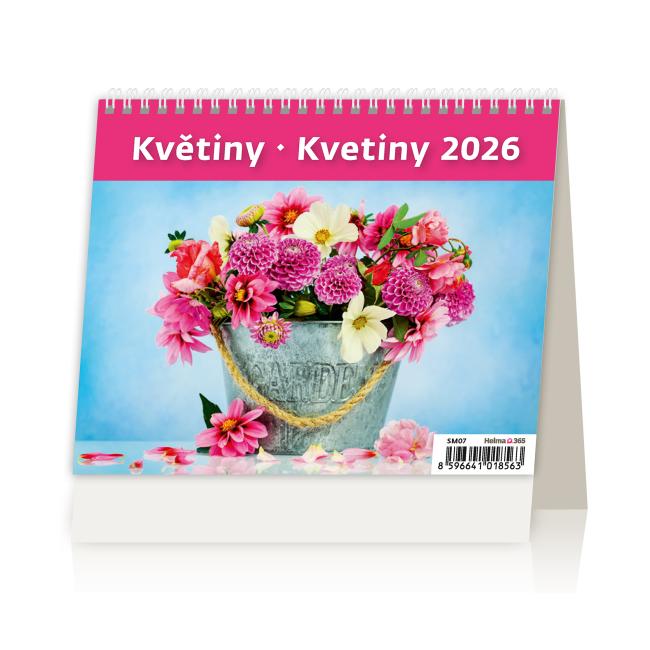 Tischkalender, liniert, 17,1 x 13,9 cm – MiniMax Flowers 2026