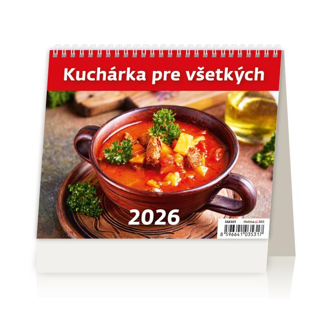 Linierter Tischkalender 17,1 x 13,9 cm - MiniMax Cook for Everyone 2026