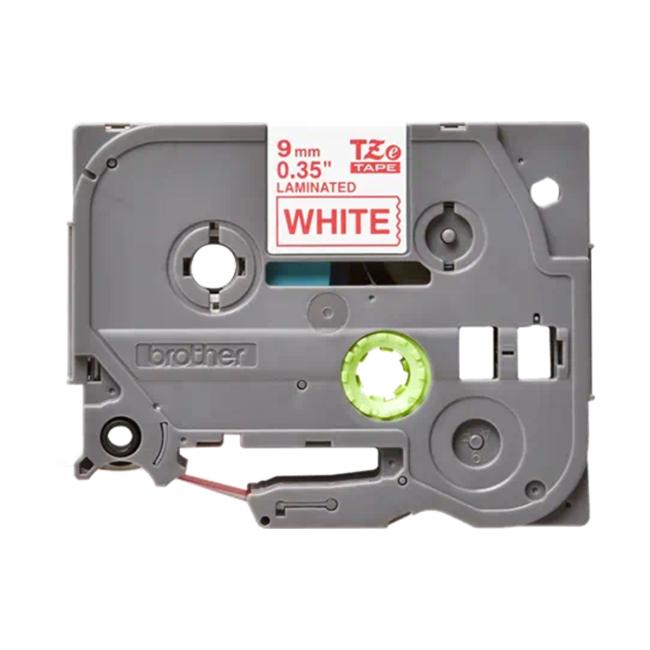 Brother TZ-222 9 mm weiß/rotes Klebeband