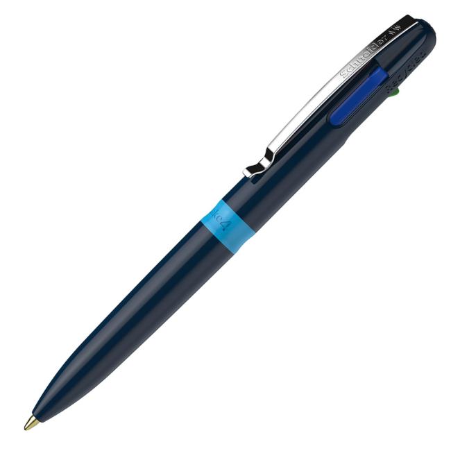 [SN138003] Schneider Take 4 blauer Kugelschreiber mit vier Minen