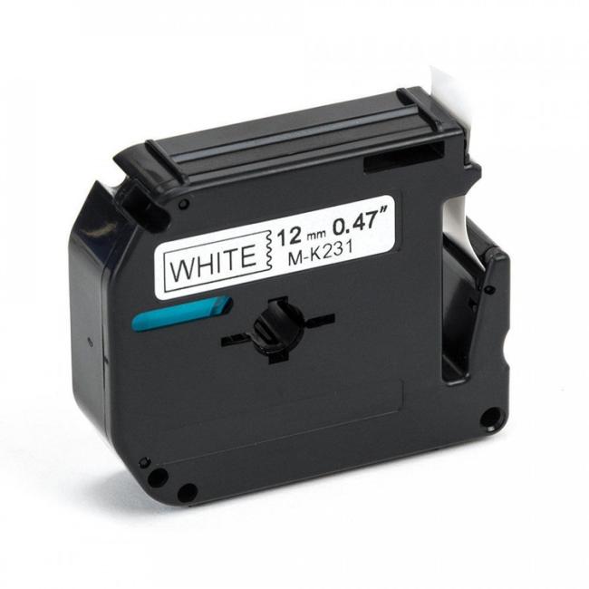 Brother M-K231 Klebeband 12 mm weiß/schwarz