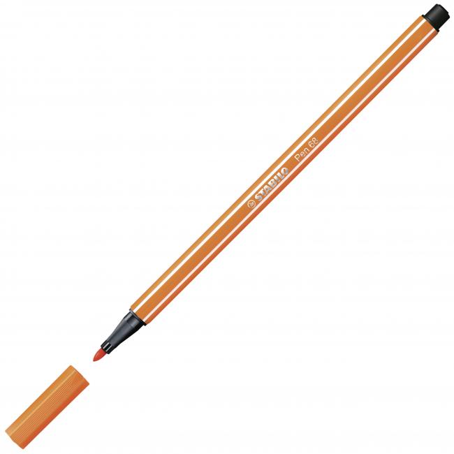 [ST006830] STABILO Stift 68 Marker hellzinnoberrot