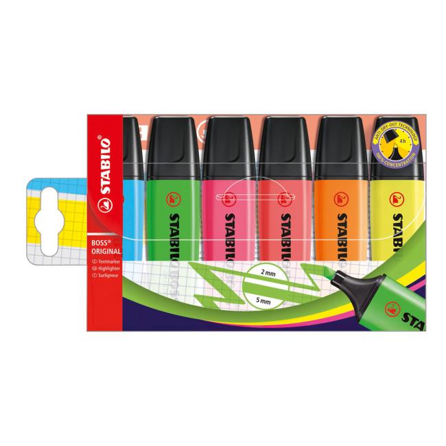[ST007006] STABILO BOSS ORIGINAL 6S Textmarker-Set