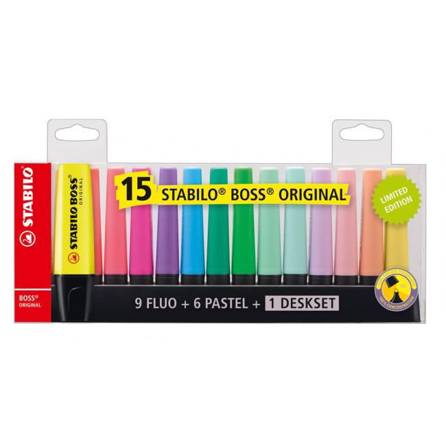[ST007015] STABILO BOSS ORIGINAL15S Textmarker-Set