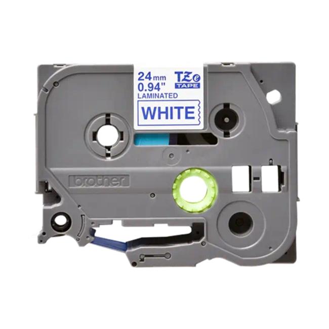 [BR253200] Brother TZe-253 24 mm weiß/blaues selbstklebendes Klebeband