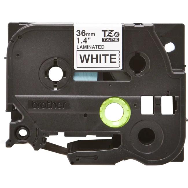 Brother TZe-261 36 mm weiß/schwarzes selbstklebendes Klebeband