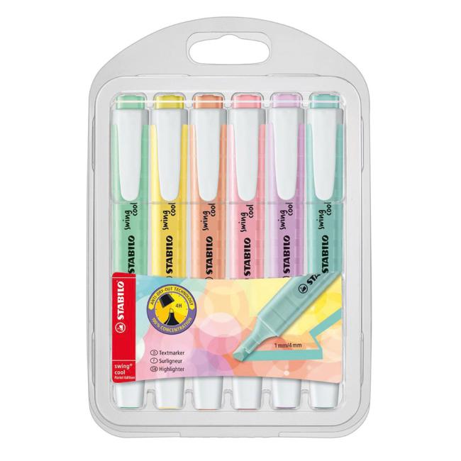STABILO swing cool Pastell 6S Textmarker-Set