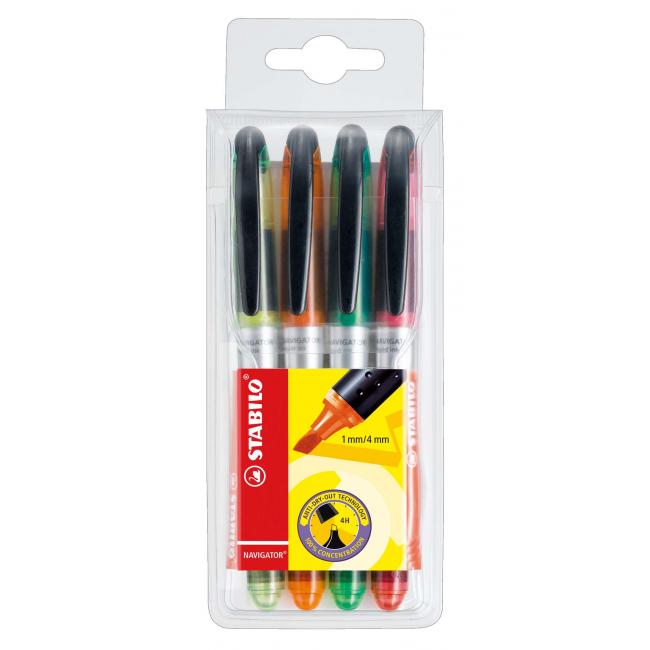 [ST054504] STABILO NAVIGATOR 4S Textmarker-Set