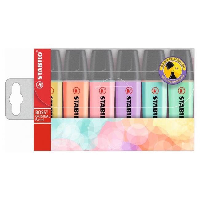 [ST070062] STABILO BOSS Pastell 6S Textmarker-Set