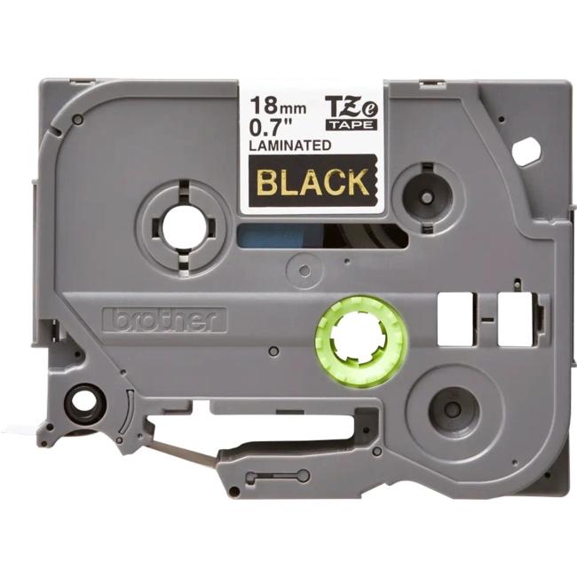 Brother TZe-344 18 mm schwarz/goldenes selbstklebendes Klebeband