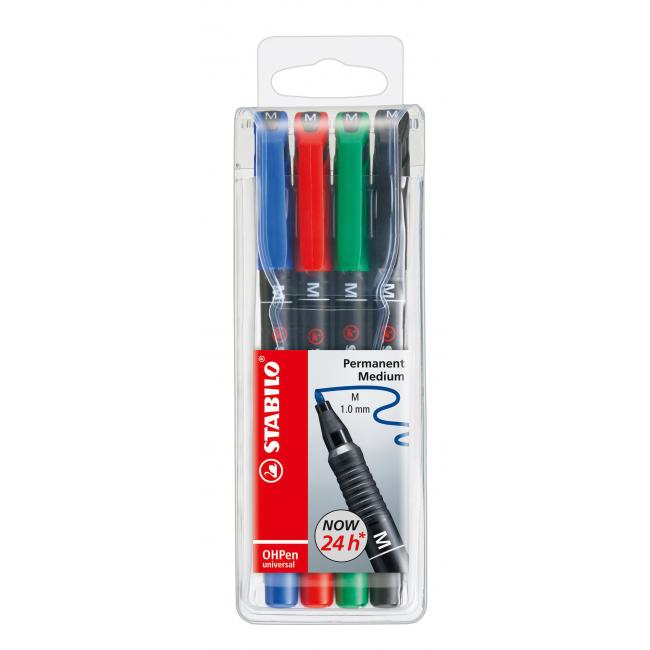 [ST084304] STABILO Universal M 843/4S OHP-Marker-Set