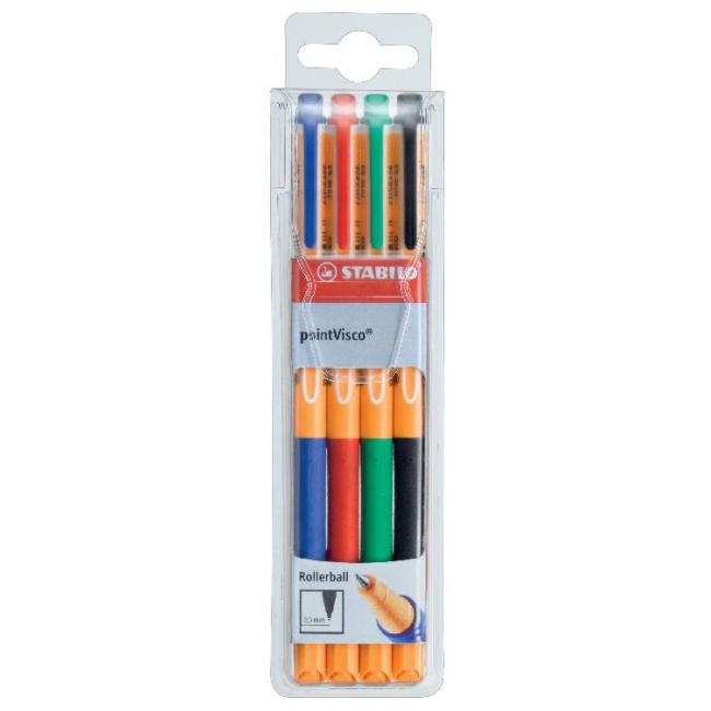 STABILO pointVisco Gelroller-Set, 4-teilig