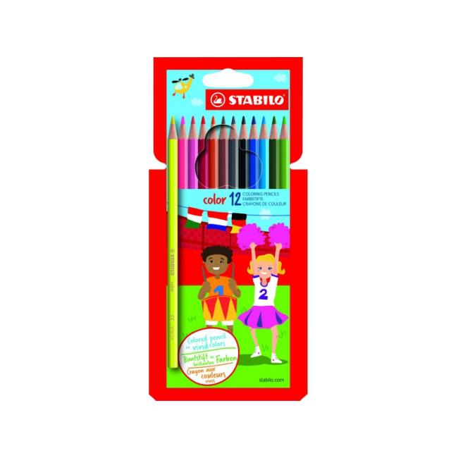 [ST191277] STABILO Color 10+2 Neon-Wachsmalstifte