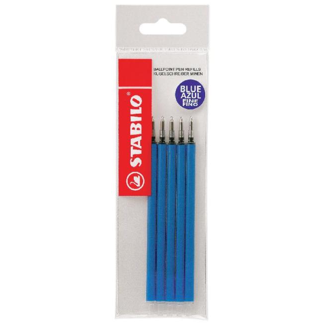 STABILO Marathon Kugelschreiberminen, blau, 5 Stück