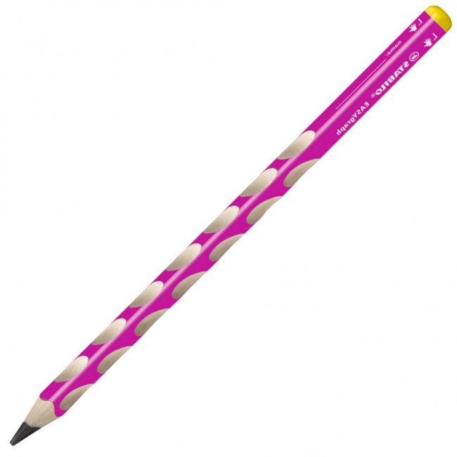 STABILO ergonomischer Bleistift EASYgraph für Linkshänder, pink, 6 Stück