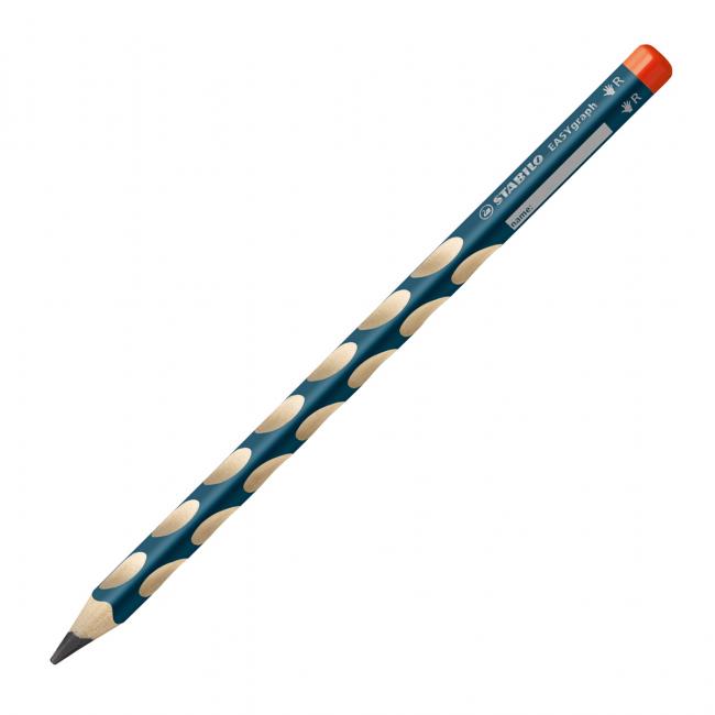 [ST322000] STABILO ergonomischer Bleistift EASYgraph für Rechtshänder, Petroleum, 12 Stück.