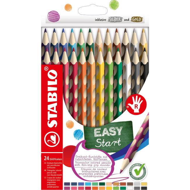 STABILO EASYcolors P Holzstifte, Set mit 24 Stück.