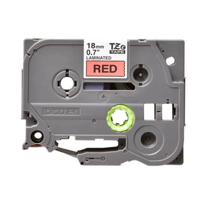Brother TZe-441 18 mm rot/schwarzes selbstklebendes Klebeband