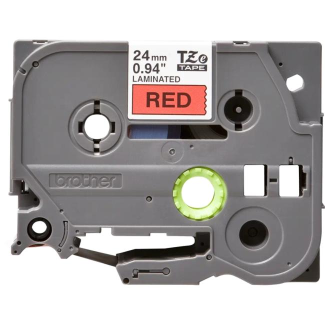 Brother TZe-451 24 mm rot/schwarzes selbstklebendes Klebeband