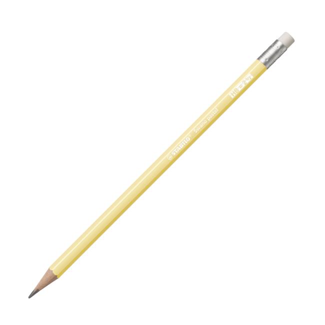 [ST490801] STABILO Swano Pastell HB Bleistift mit Radiergummi, Pastellgelb