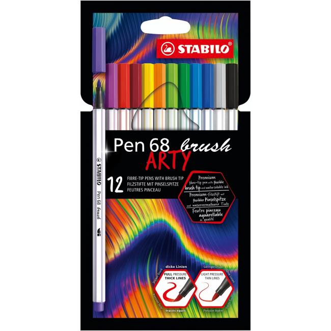 [ST568012] STABILO Stift-Set 68 Pinsel Arty 12-teilig