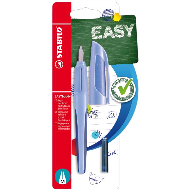 [ST587725] Stabilo Easybuddy Pastel M Füllfederhalter, Cloudy Blue Blisterverpackung