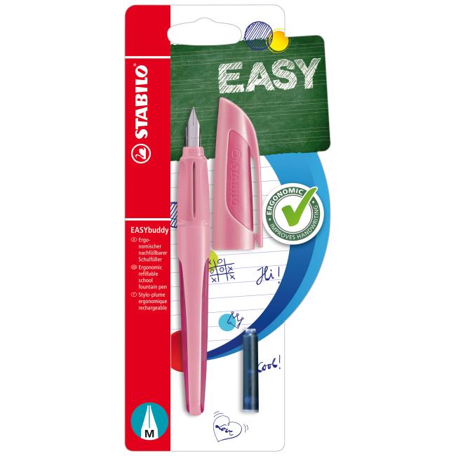 Stabilo Easybuddy Pastel M Füllfederhalter, Puderrosa