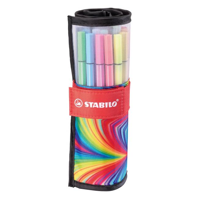STABILO Pen 68 25-teiliges Marker-Set, Rollerset „ARTY“-Edition