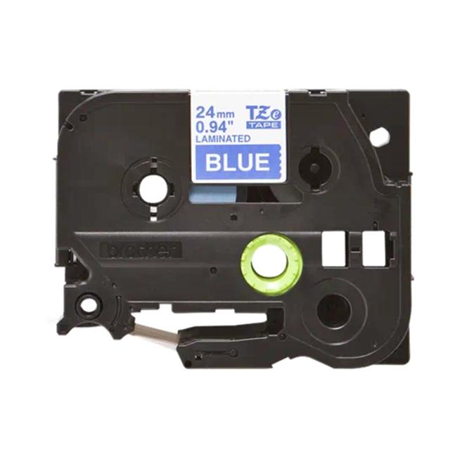Brother TZe-555 24mm Blau/Weißes Etikettenband