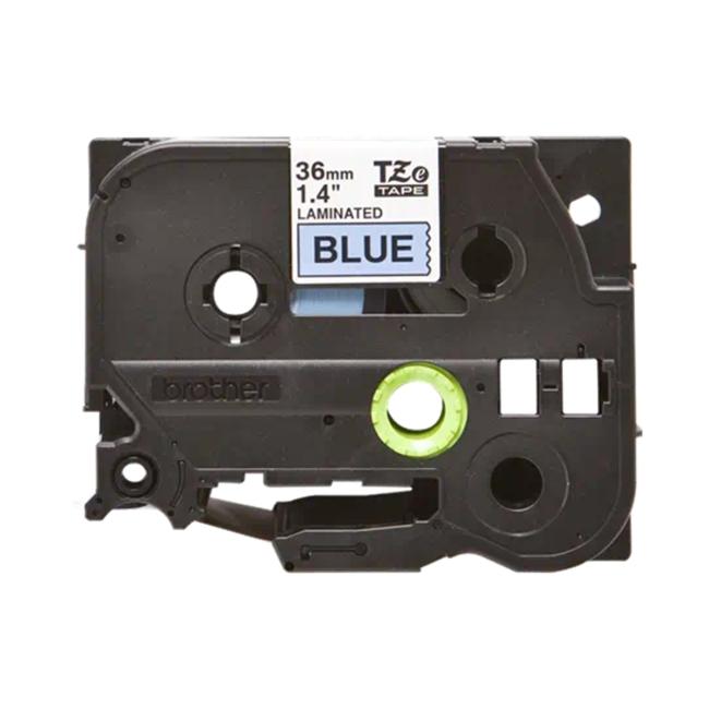 Brother TZe-561 36 mm blau/schwarzes selbstklebendes Klebeband