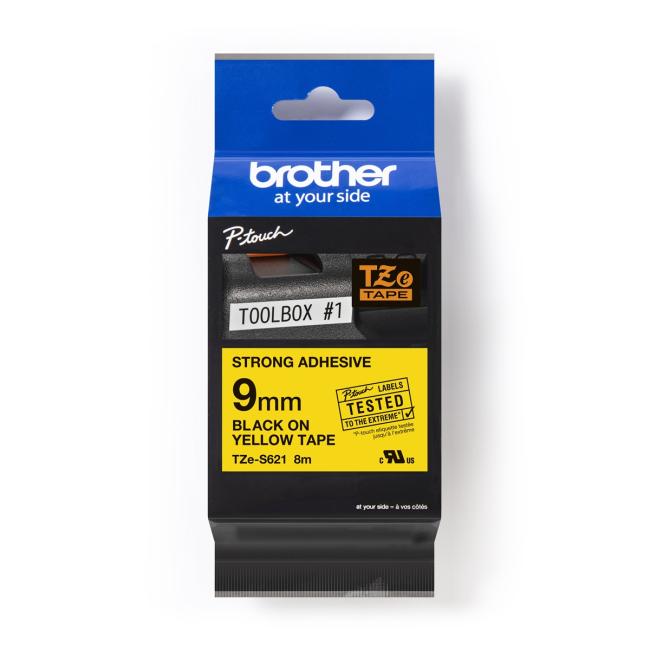 Brother TZe-S621 Band 9 mm gelb/schwarz