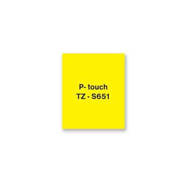 [BR651400] Brother TZe-S651 24 mm gelb/schwarzes selbstklebendes Klebeband